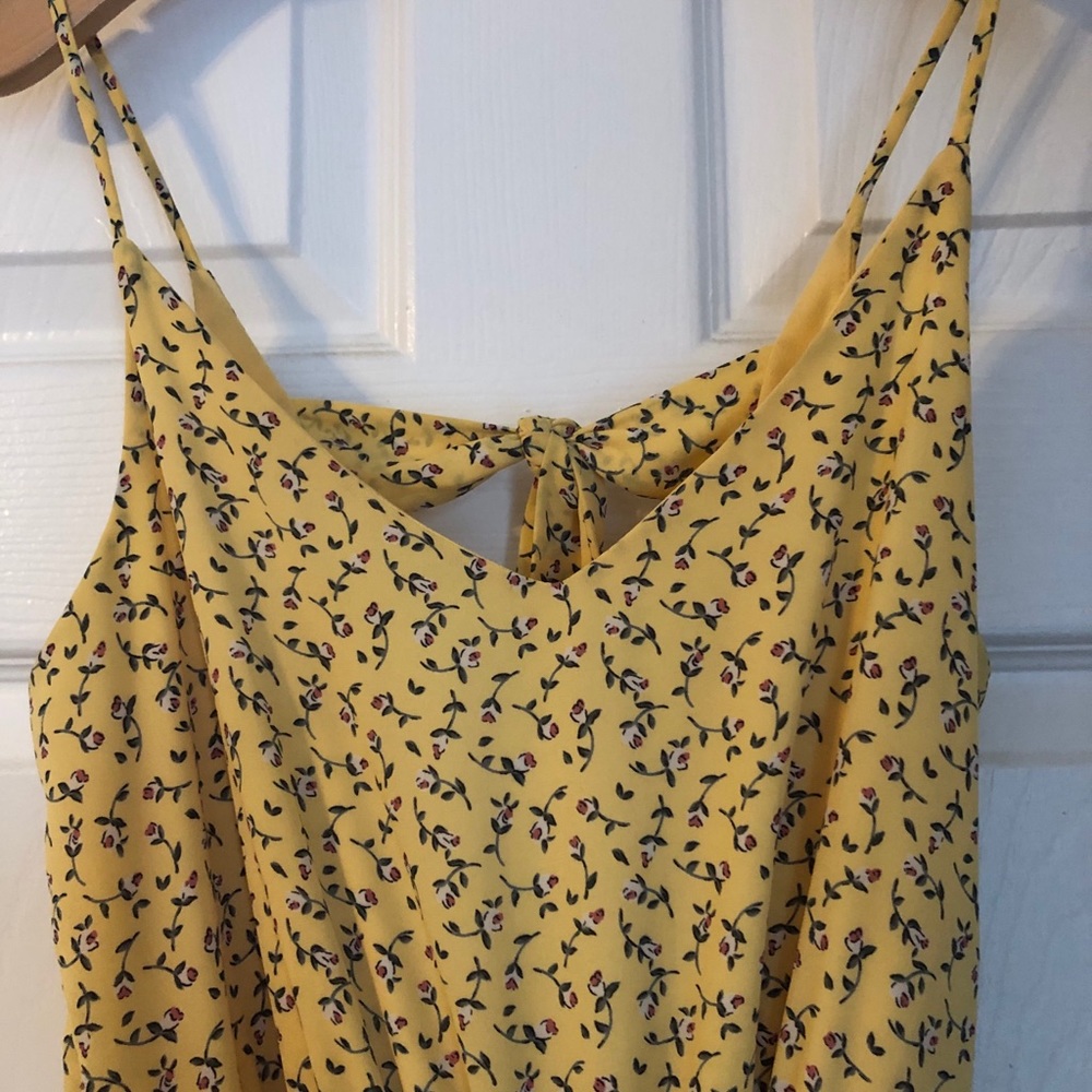 Francesca’s Floral Yellow Dress